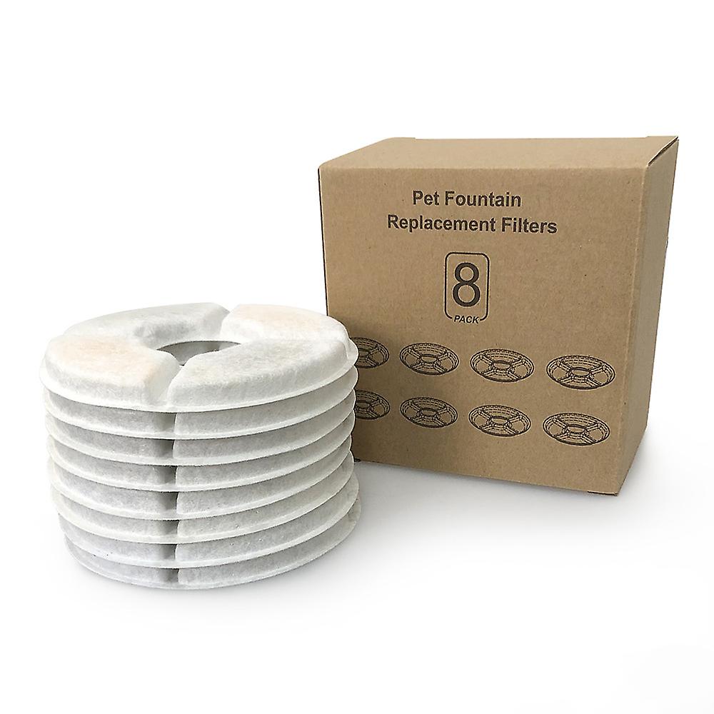 8pcs Cat Water Fountain Filter Active Carbon Resin Filter