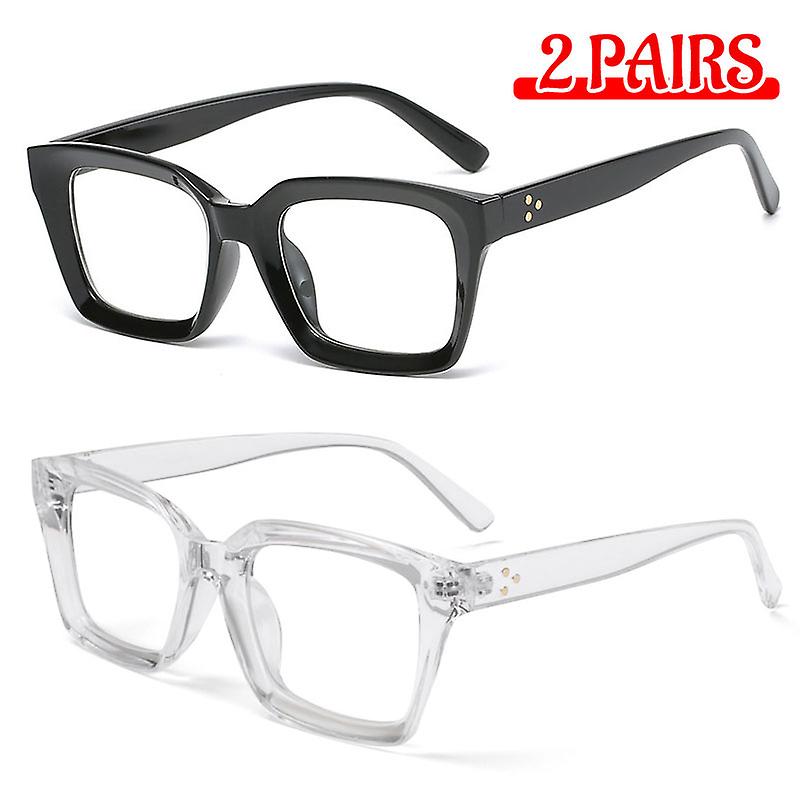 Oversized Square Reading Glasses Men Women Portable Large Frame High-definition