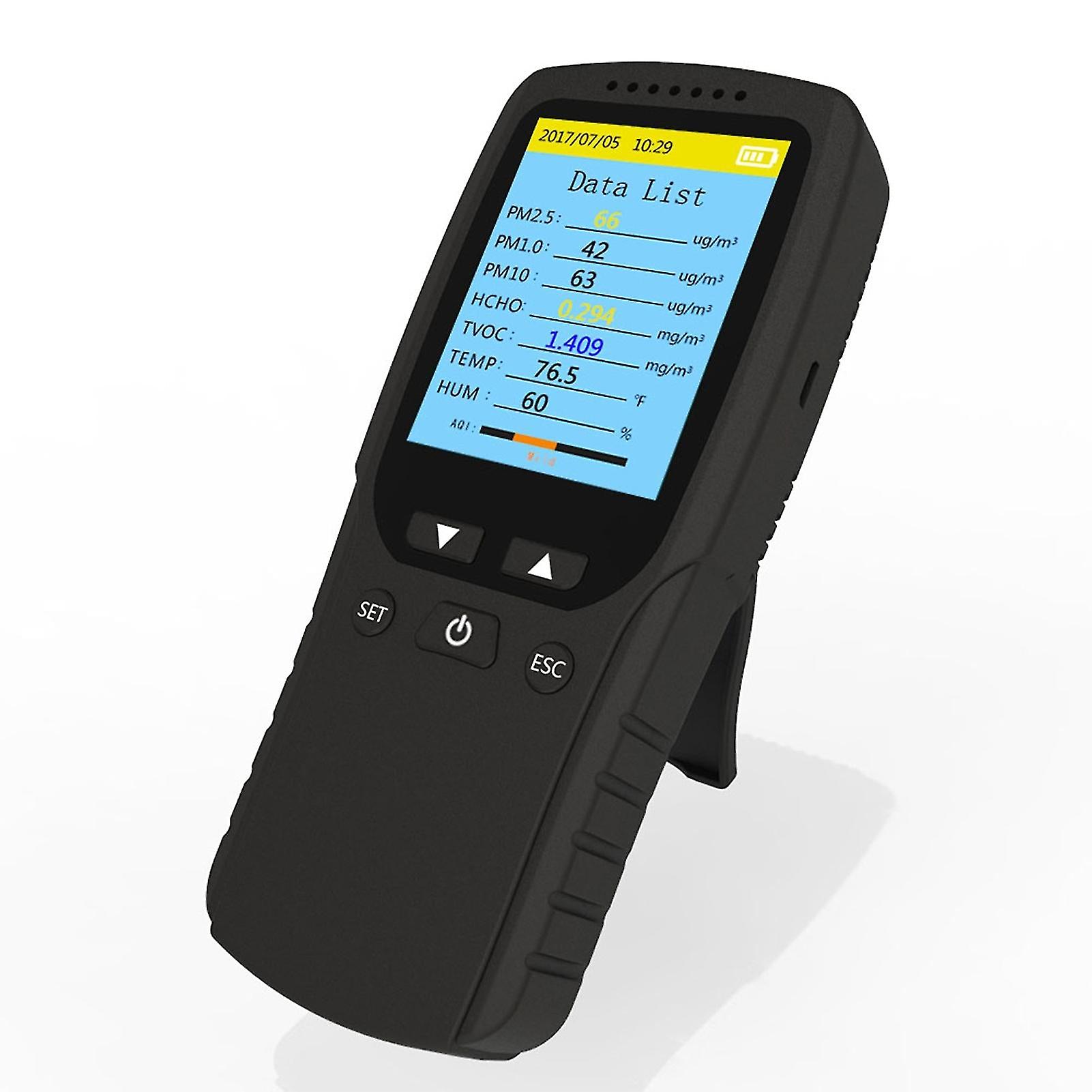 Hardy Tools OZ-550 Ozon-Detektor – Tragbar, Misst Ozon, PM2.5, PM1.0, PM10, TVOC, Temperatur, Luftfeuchte, AQI – Mit 2,8-Zoll-Farbdisplay Und 2000 MAh Akku