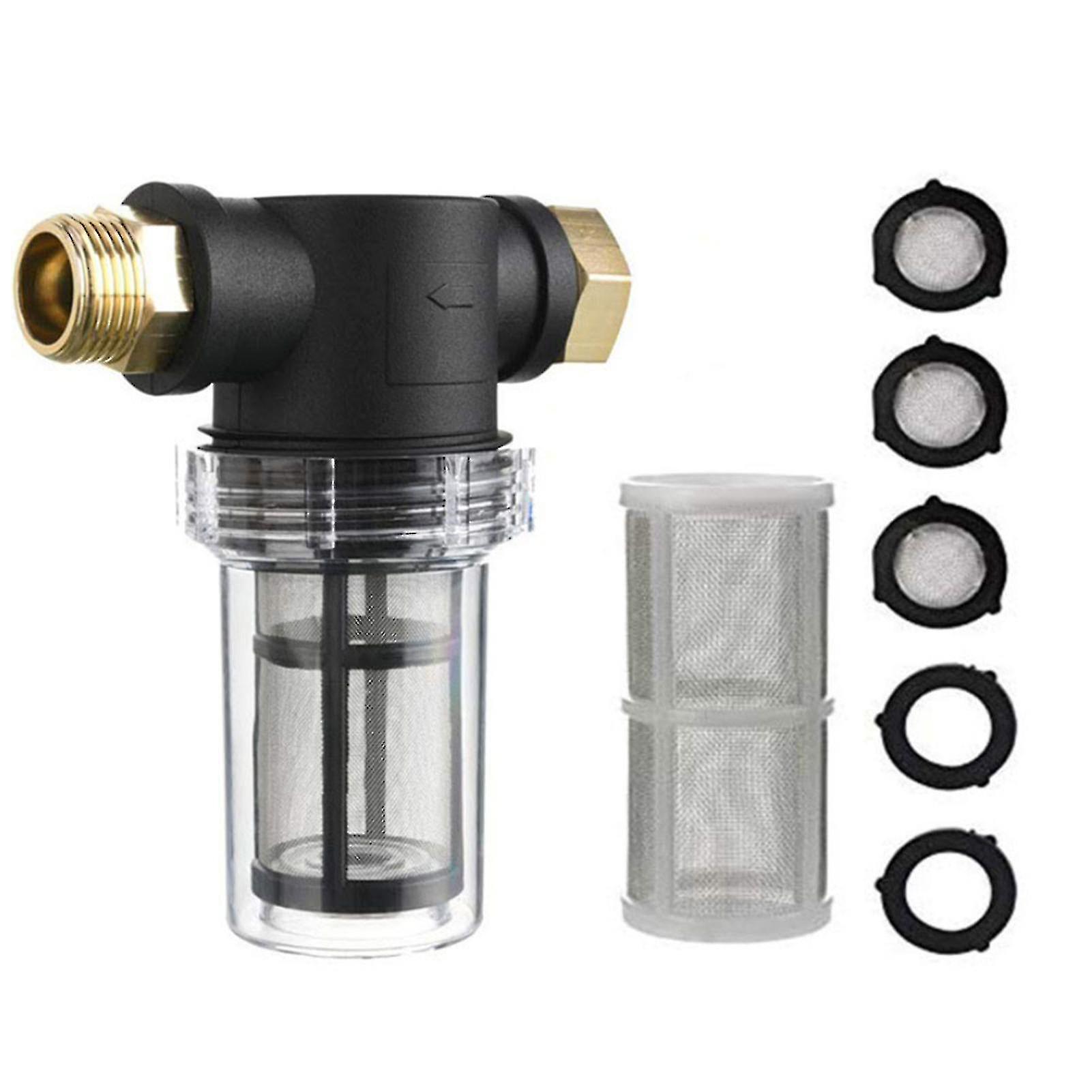Garden Hose Filter For Pressure Washer Inlet Water Sediment Filter Attachment 100 Mesh And 40 Mesh