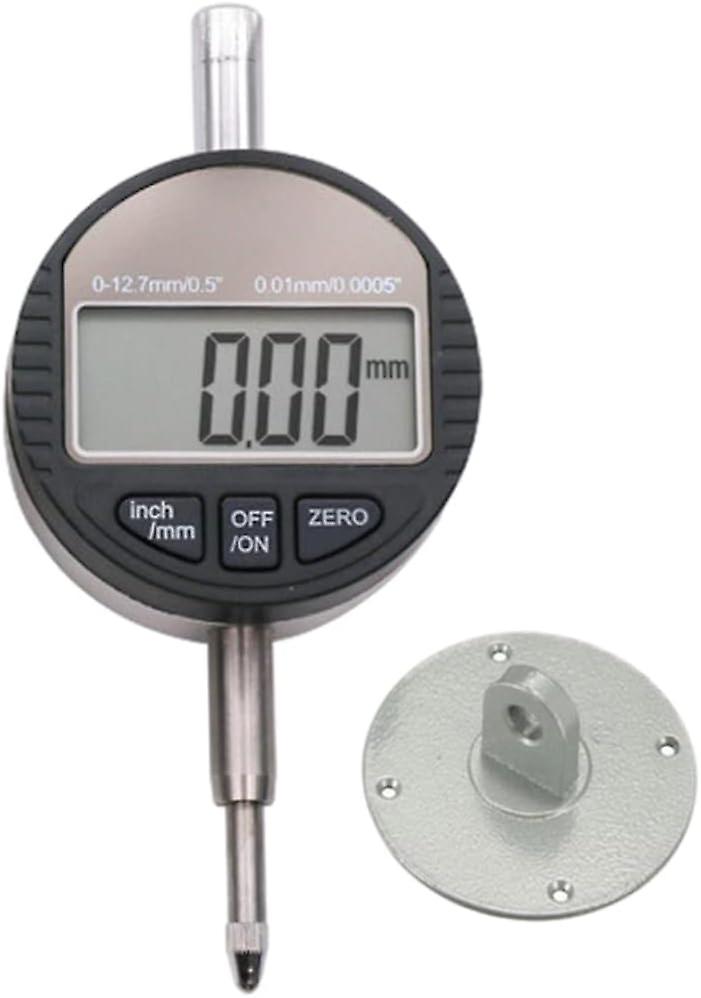 Dial Indicator, Digital Indicator 0.01mm Electronic Probe Indicator 0-12.7mm High Precision Measurement1pcs-black