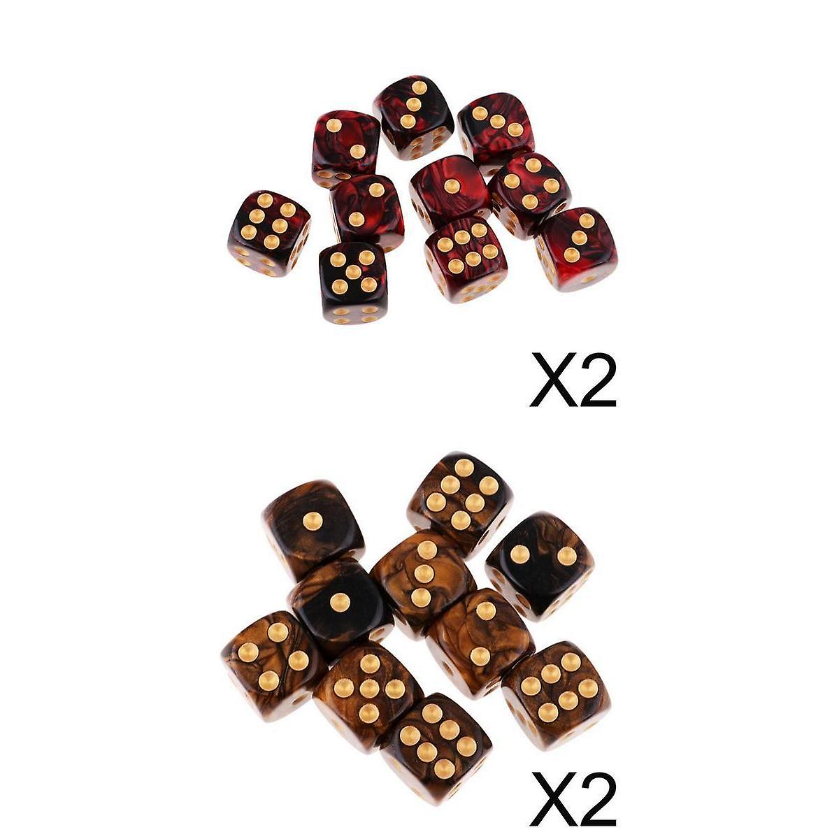 40pcs 6-sided Game Dice 16mm Dice for Board Games and Teaching
