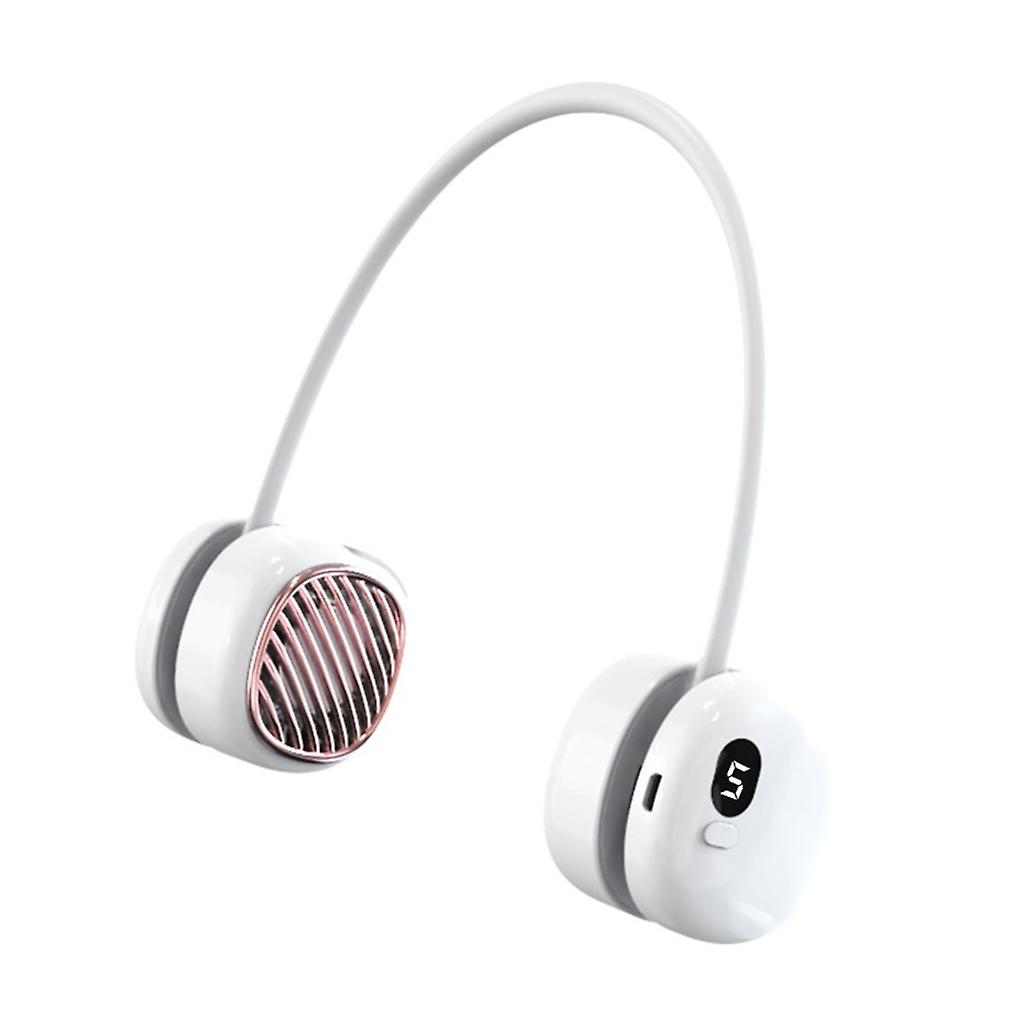 Lightweight Portable Fan Lazy Leaf-Less Hanging Neck Fan for Camping and Hiking