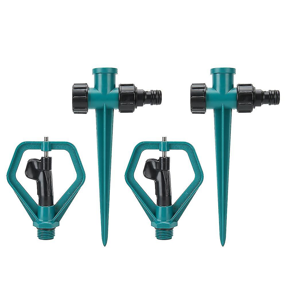 2 Set 360 Degrees Automatic Rotating Lawn Sprinkler Garden Irrigation Water Sprinkler