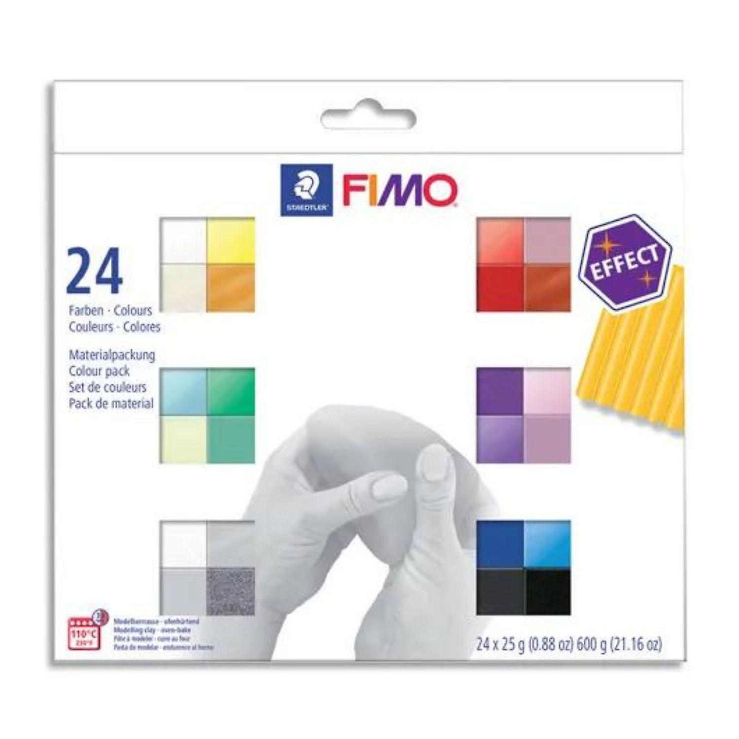 Box of 24 polymer clays Fimo Effect 25 g