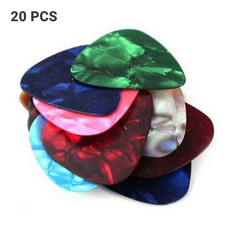 Gitarr Beslag Delar 20st 0,71 Mm Celluloid Gitarr Plockar Gitarr Plektrum För Elektrisk Akustisk Och Bas