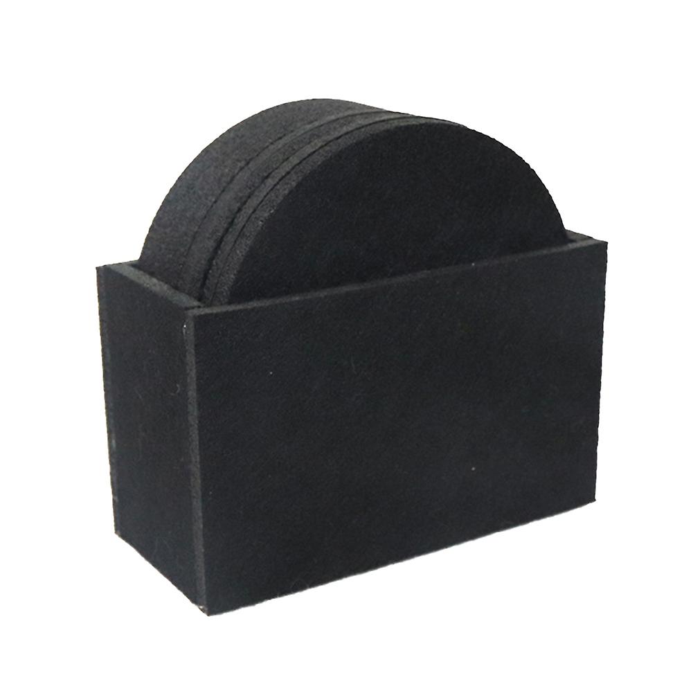 ZHOUBA 8Pcs Felt Round Square Hexagon Shape Heat Insulated Cup Mat Coaster Table Decor