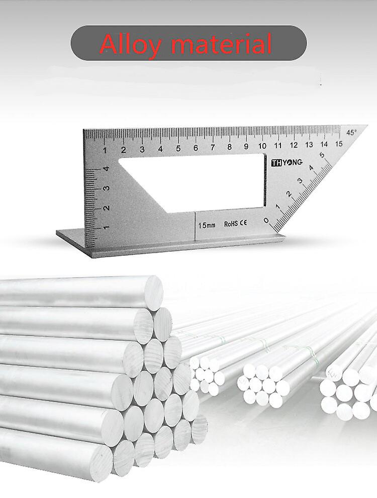 45 90 degree ruler woodworking tool aluminum alloy square multi-function ruler