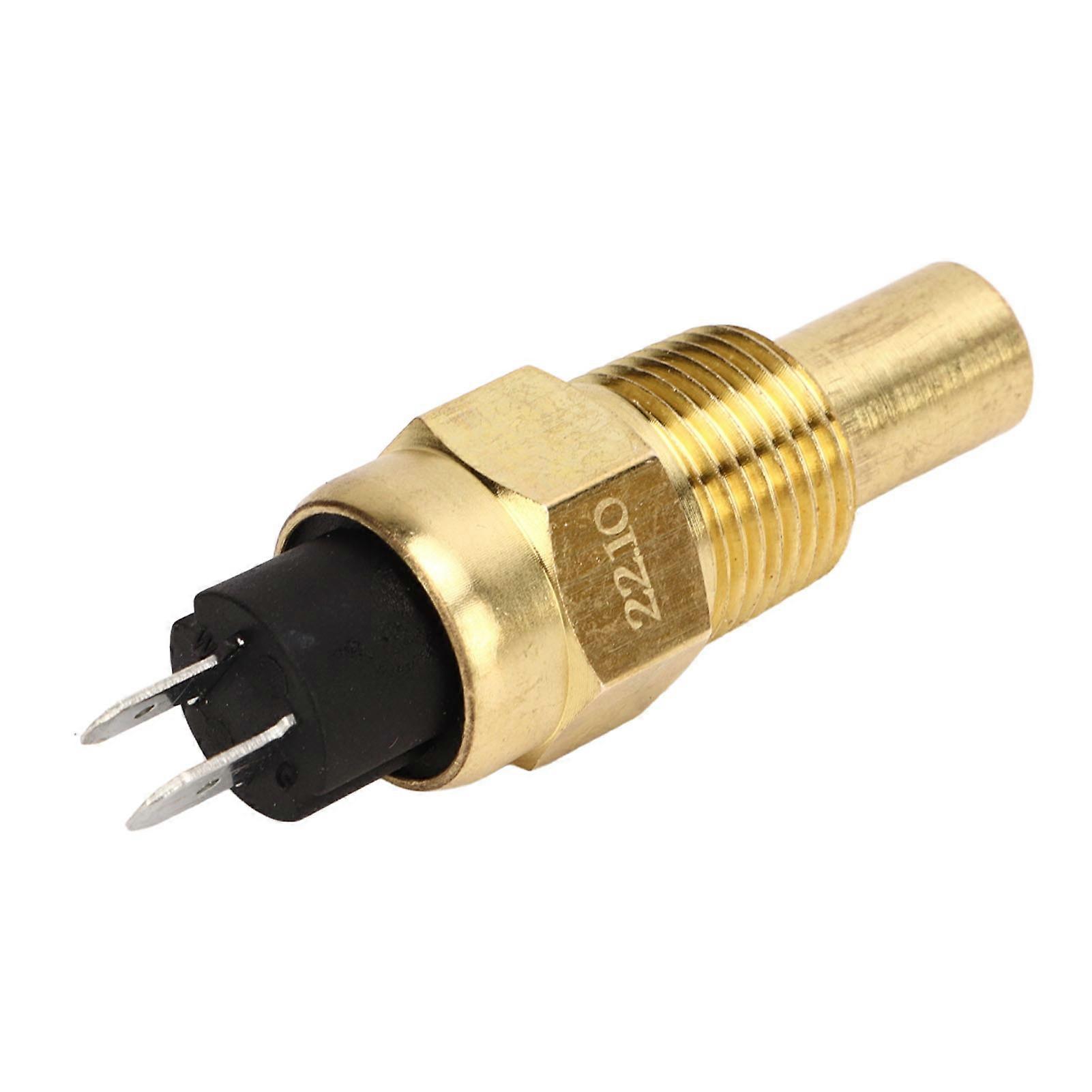 Water Temperature Sensor 3/8NPT 3W Overheating Alarm Engine Coolant Temp Transducer for Diesel Generator 6‑24V