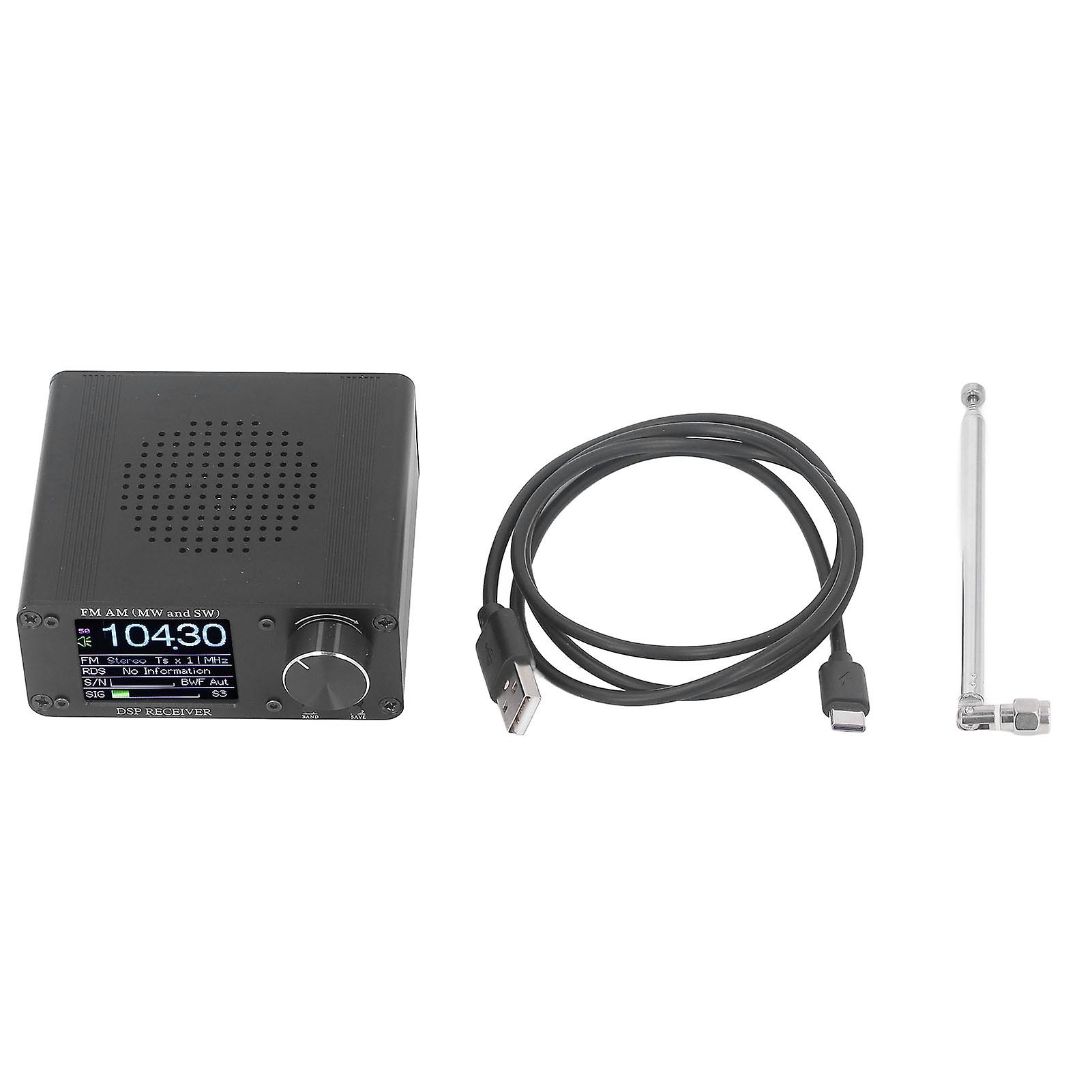 Portable Shortwave Radio FM AM Frequency Receiver 5W Aluminum Alloy Case External Headphones Telescopic Antenna