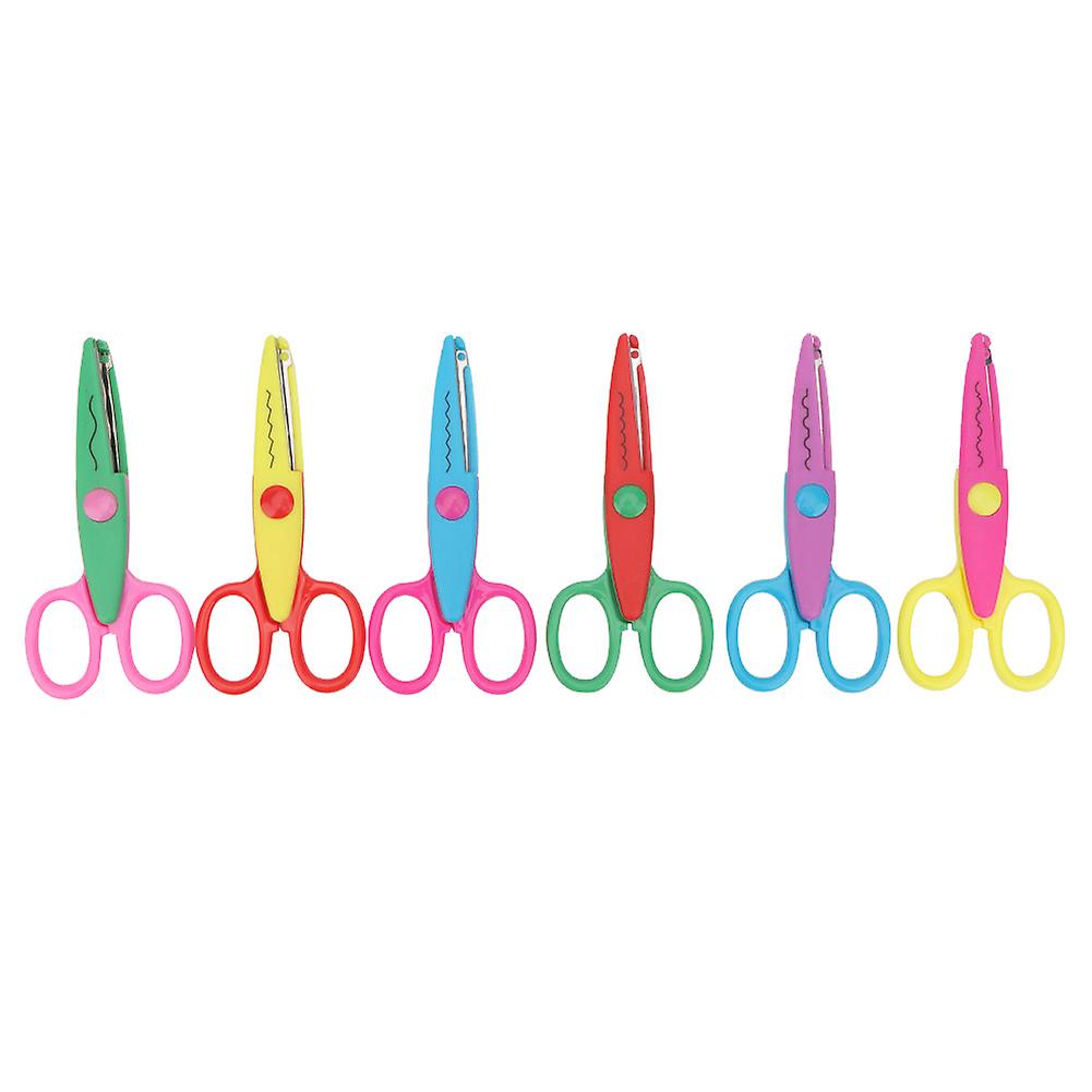 Pcs Colorful Plastic Cutting Scissors for Kids DIY Craft Tool for Paper Edge Decoration