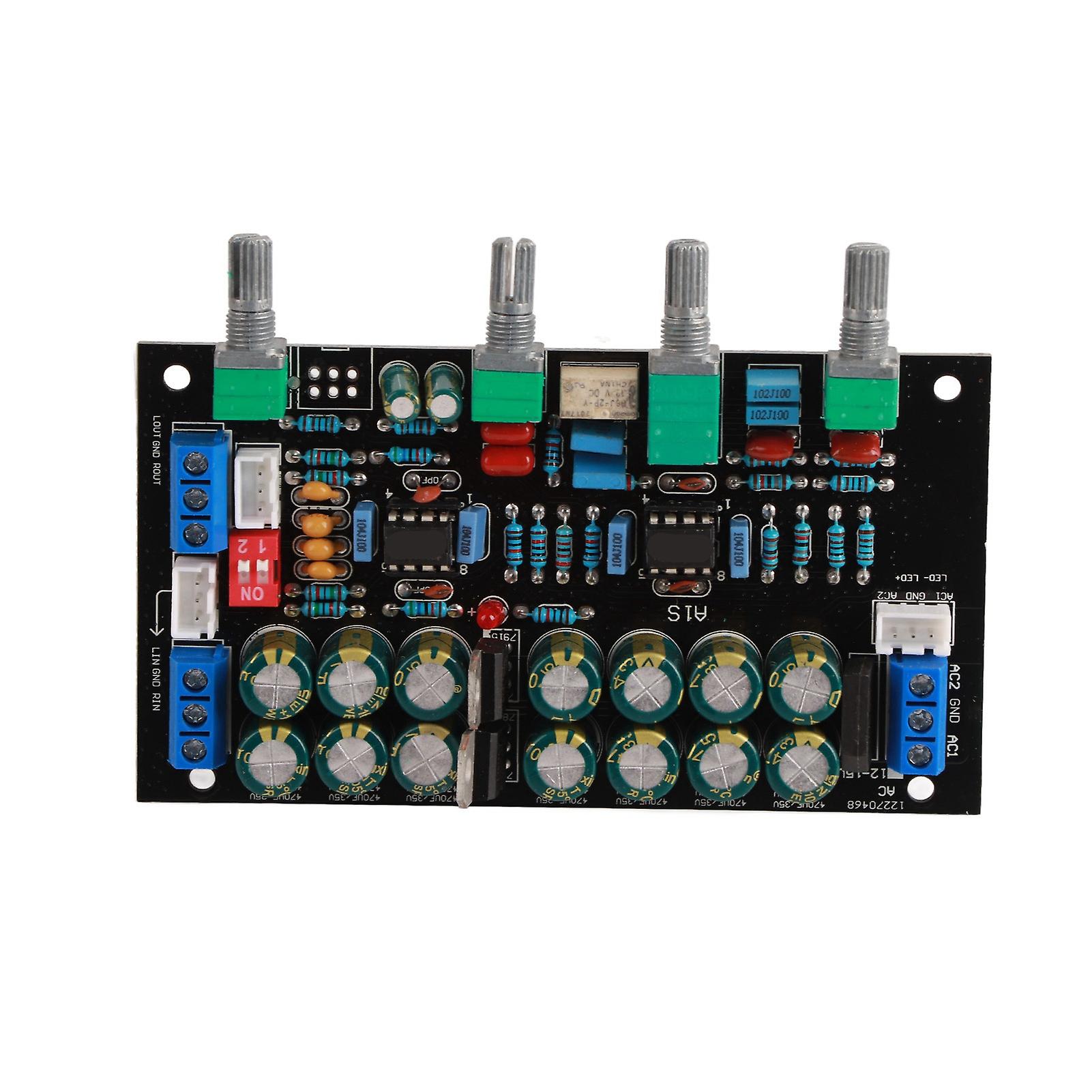 A3 Class A HiFi Preamp Tone Board, 4 Knob Digital Audio Control Module for Home Stereo System, Sound Remover Components