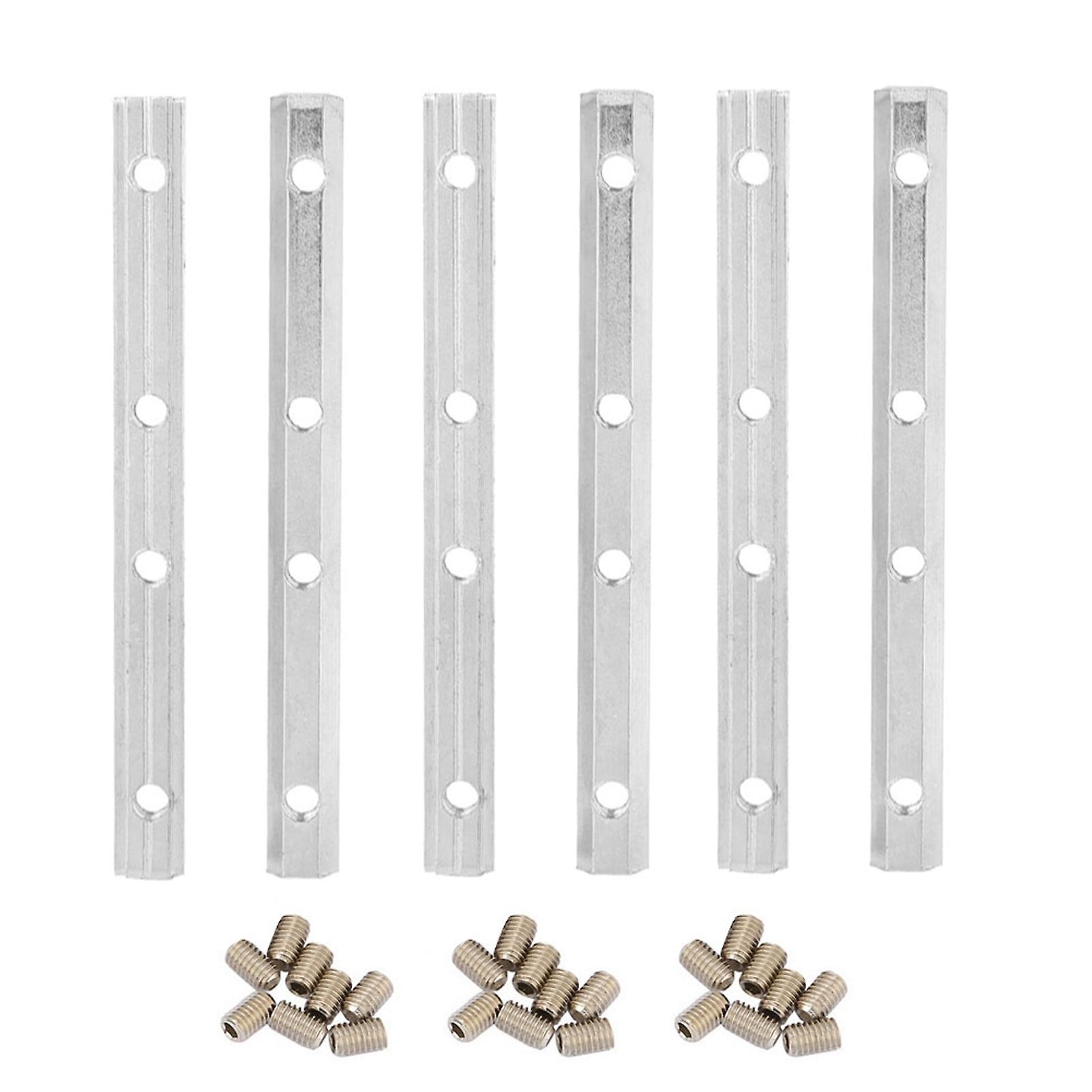Aluminum Profile Carbon Steel Straight Inside Connector Standard ( 2020 M5 6pcs)