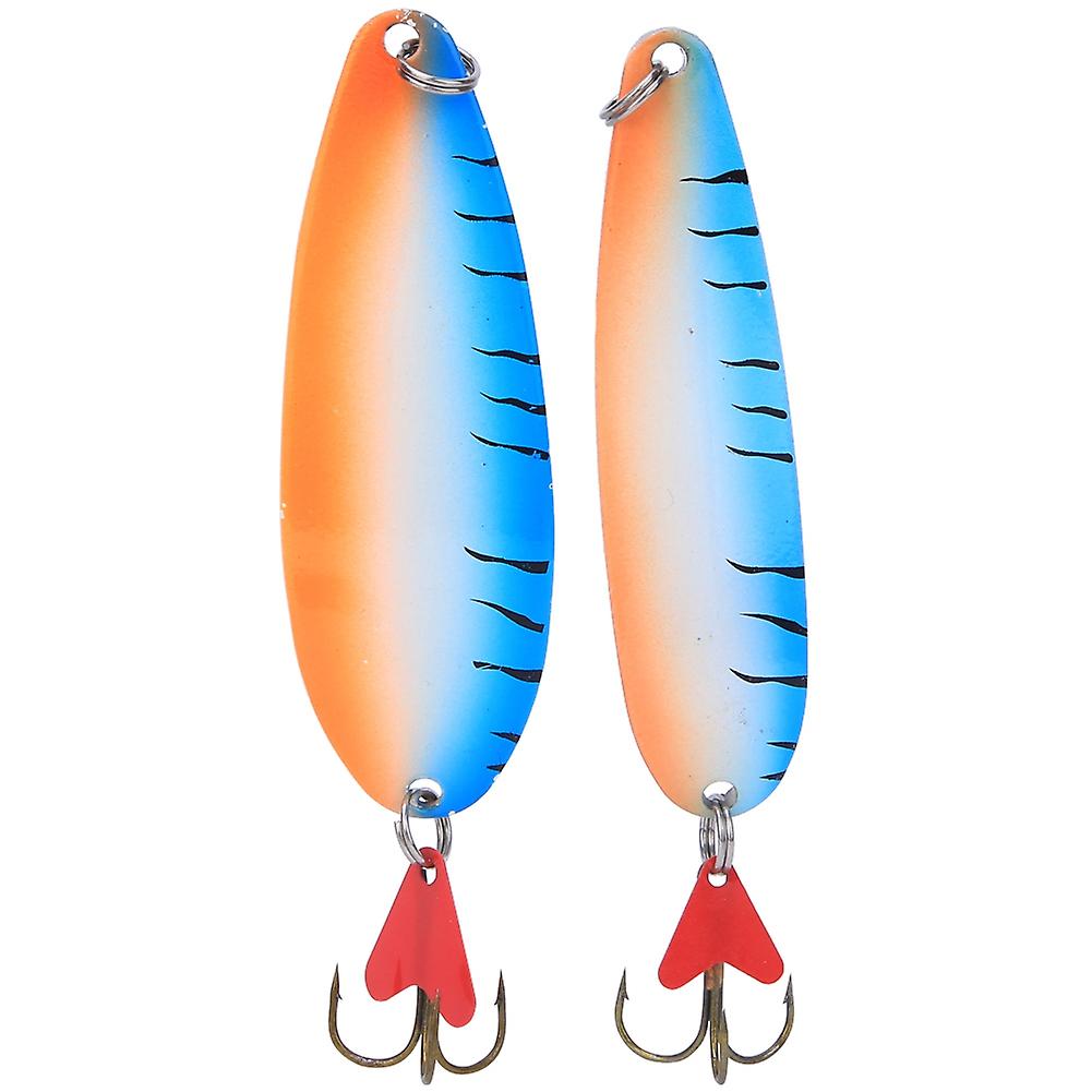 2pcs Spoon-Type Artificial Lure Reusable Sequins Hard Bait Fishing Tackle Accessory