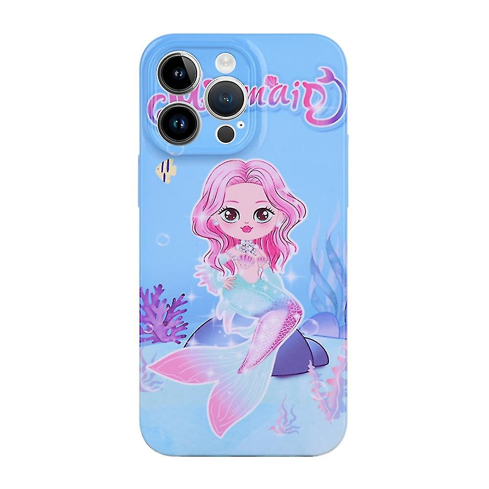 Pc Phone Case For Iphone 13 Pro Max Blue Mermaid