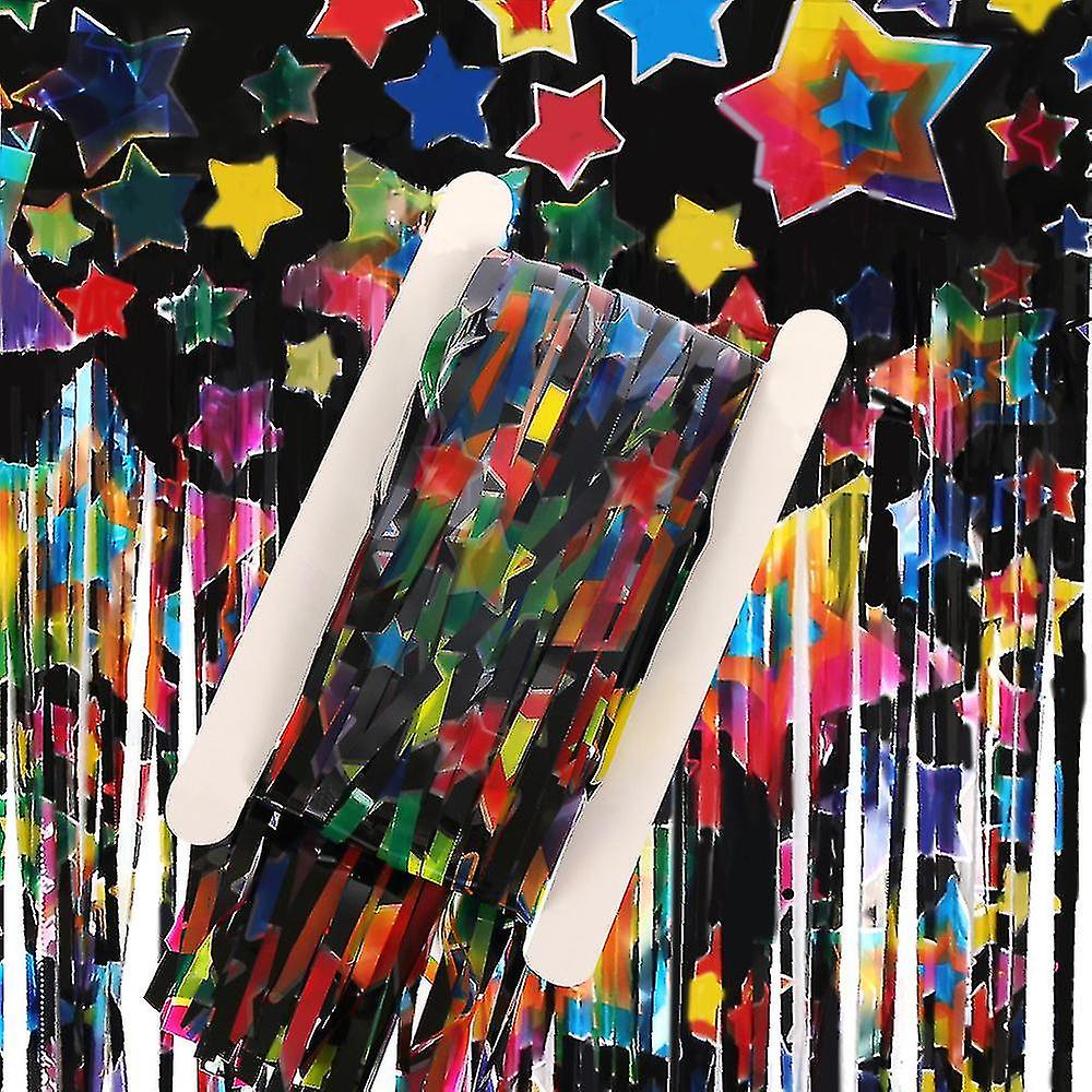 Pentagram Color Rain Curtain