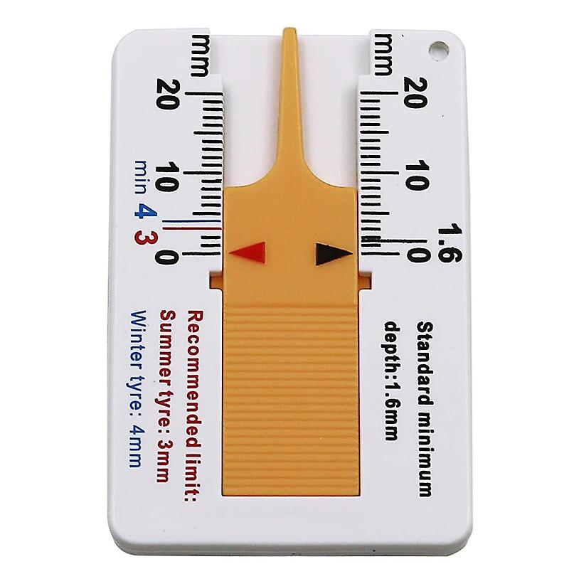 Plastic Tread Ruler 0-20mm Vernier Depth Caliper Tire Tread Depth Ruler Portable Tread Depth Meter
