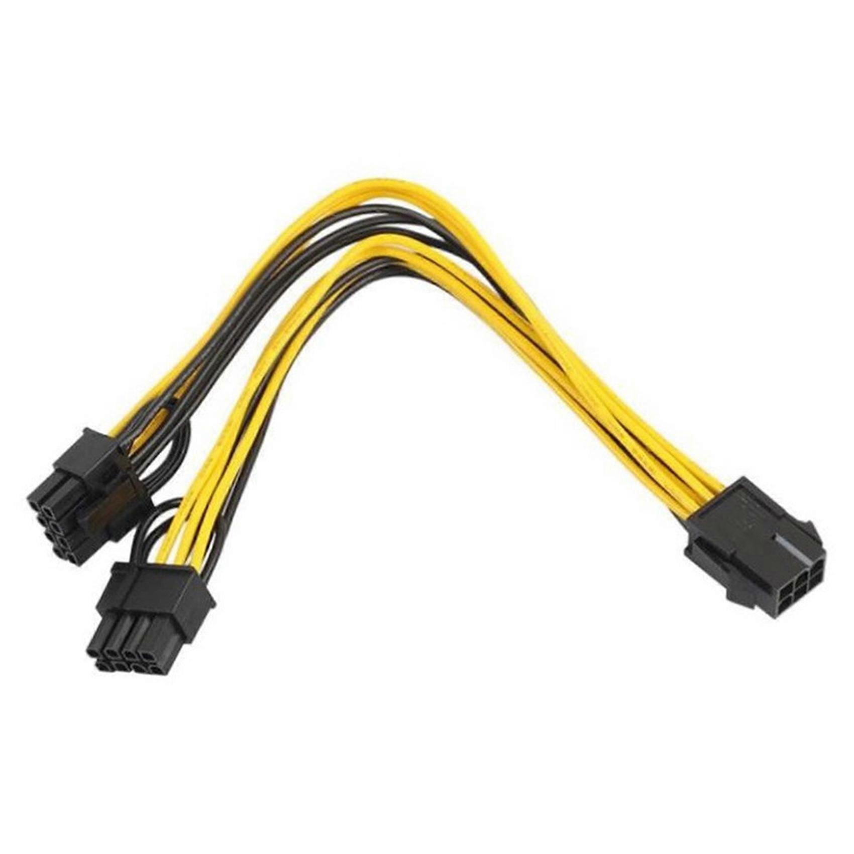 10Pcs/Lot 8-Pin PCI Express to 2 x PCIe 8 (6+2) Pin Motherboard Graphics Video Card PCI-E GPU Power