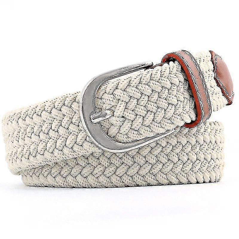 Elasticated Webbing With Woven Trim And Stretch Canvas Buckle Belt For Men And Women, 100 Cm