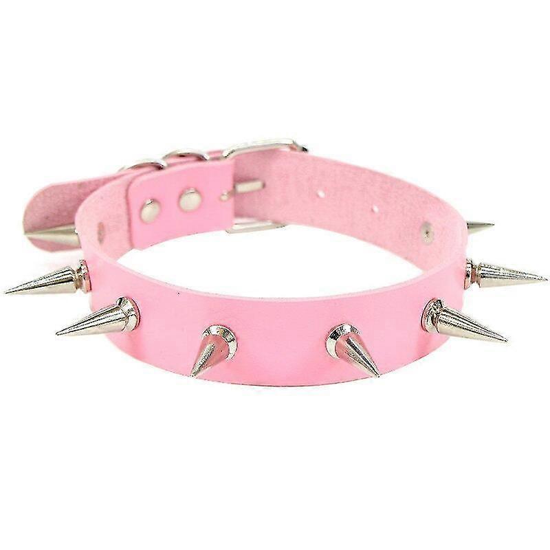 Piros hosszú tüskés choker Punk gallér női szegecsek szegecses szegecs Csokor nyaklánc divat gót ékszer fém gótikus kiegészítők