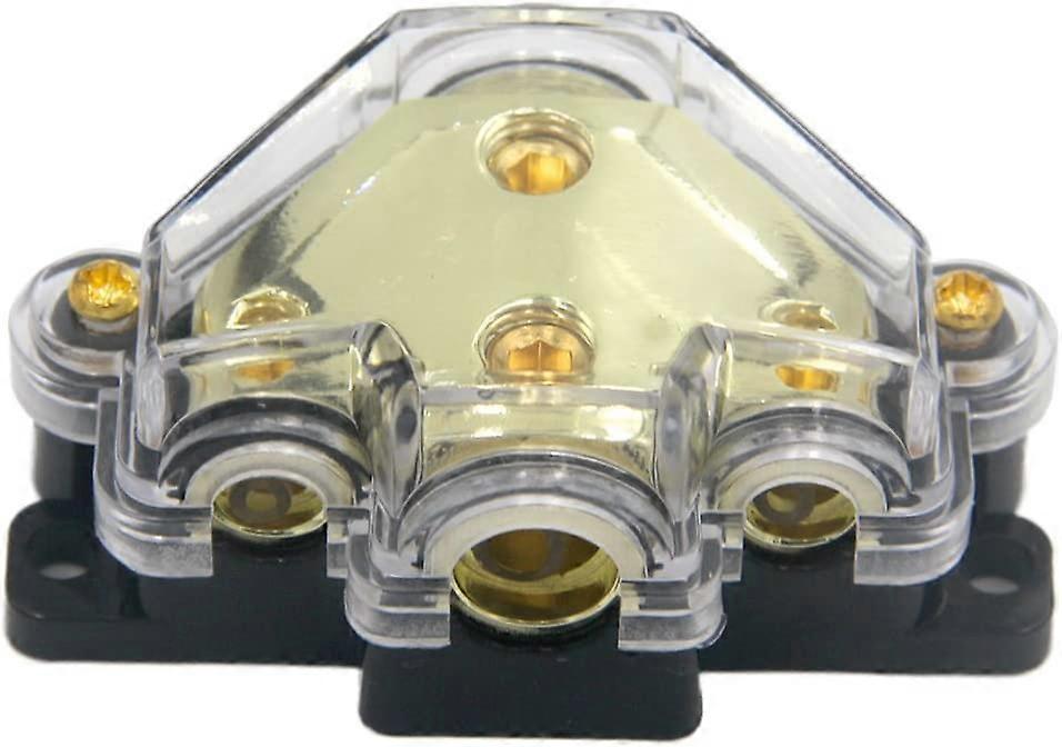 Power Distribution Block, Auto Car Audio Amplifier 1 in 3 Ways Fuse Holder Circuit Protector (3 Way)