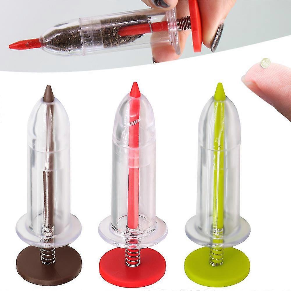 Mini Sowing Seed Dispenser, Handheld Seed Planter Tool Small Seed Sower Spreader Manual Seedlings Dibber and Widger Set for Tiny Seeds