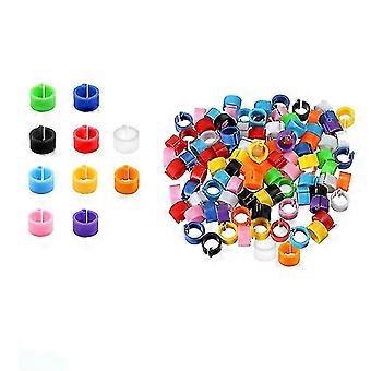 10pcs Birds Foot Rings Pigeons Identification Opening Foot Ring Colorful Plastic 8mm Foot Clip Chicken Leg Band