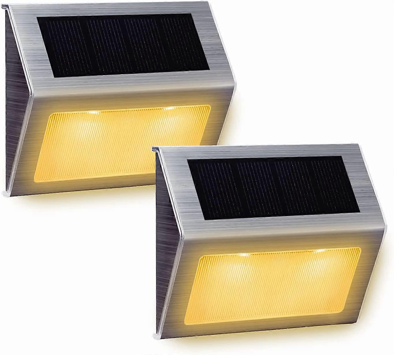 [Warm Light]  S60 Solar Step Light  Stair Deck Lamp  Waterproof