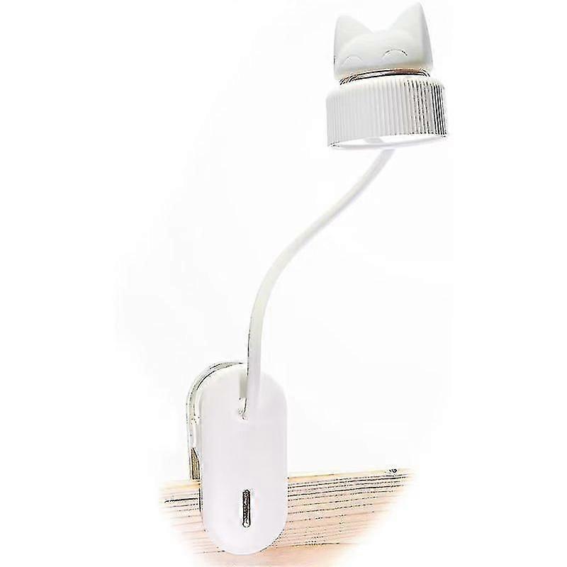 flexible clamp lamp with night light / with usb rechargeable battery / led reading light and reading light - white starlight