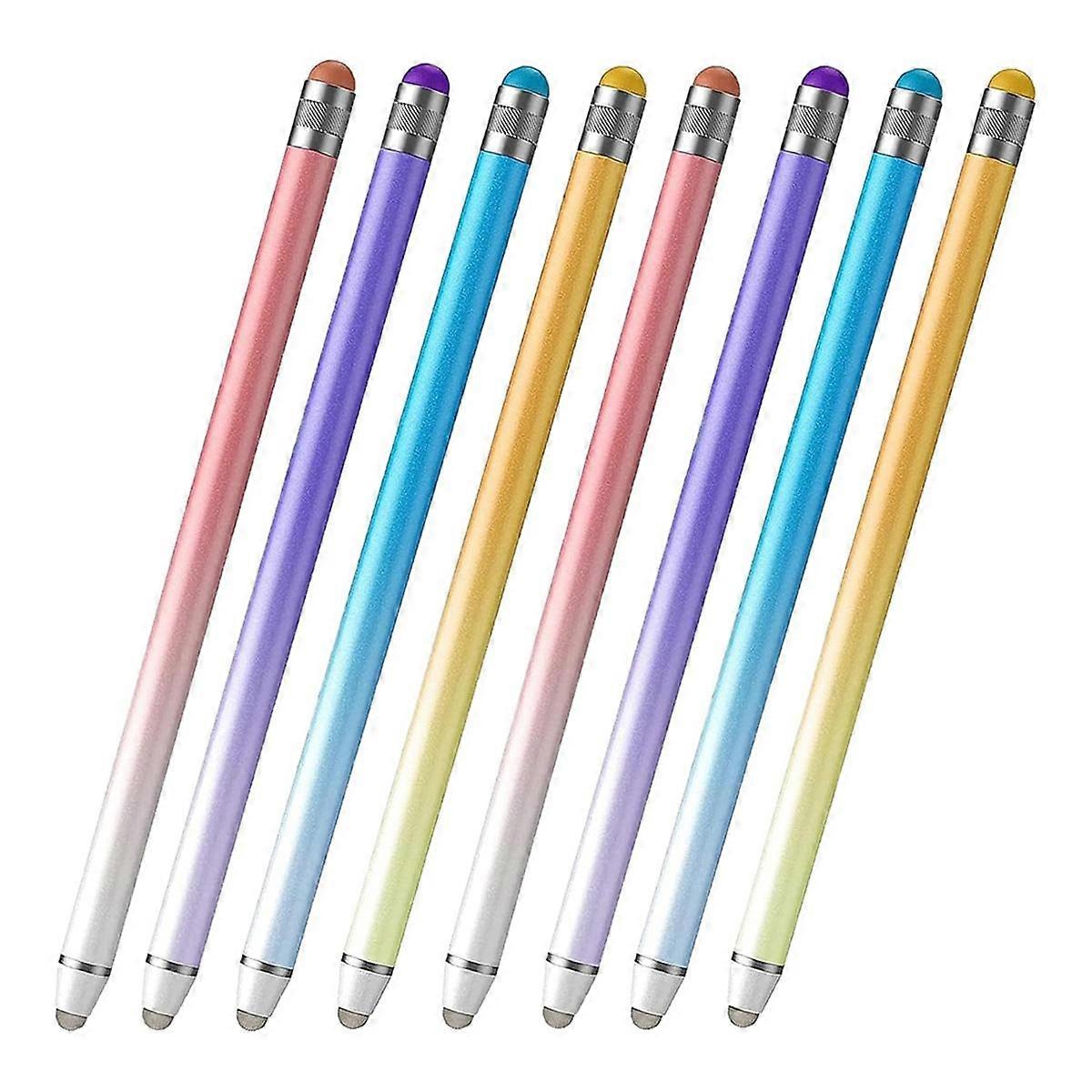 8 Pack Stylus Pens for Touch Screens, Capacitive 2 in 1 Precision Stylus with Dual-End High Sensiti
