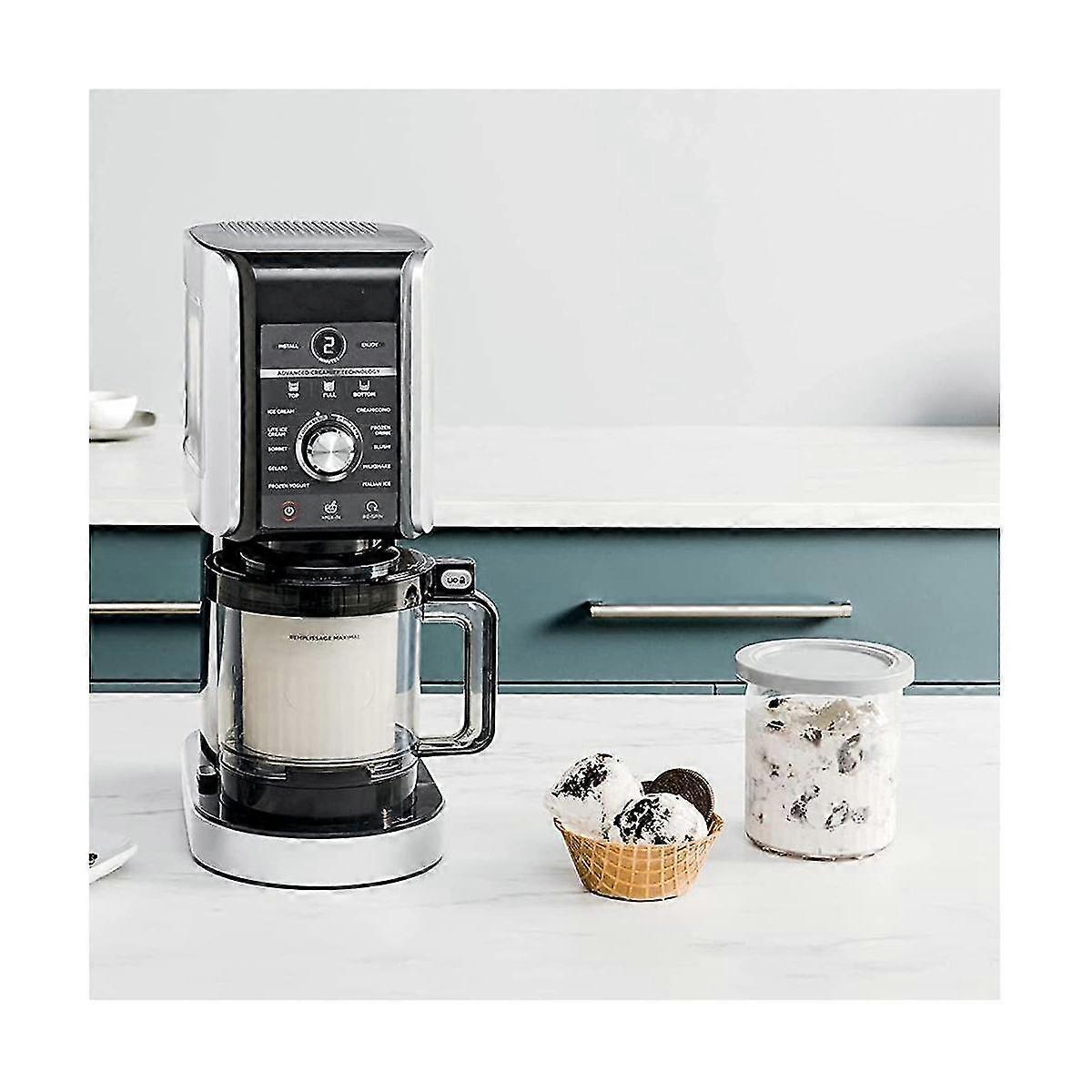 忍者クリーミーNc500 Nc501アイスクリーム貯蔵容器食品凍結のための4個のアイスクリームのパイントと蓋