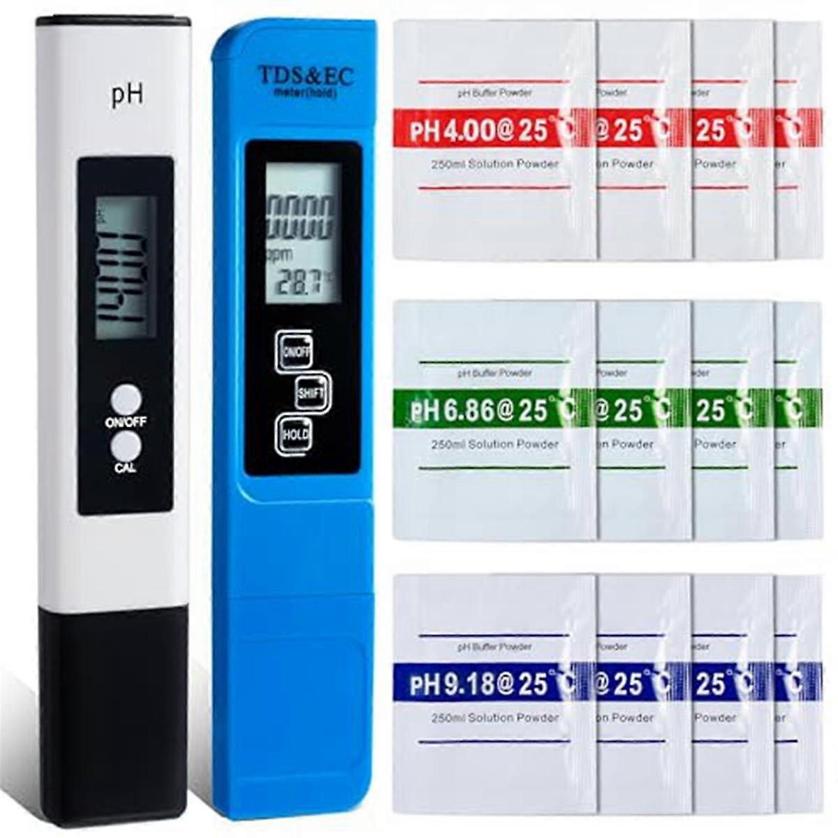 Digital PH and TDS Meter Combo, TDS EC Temperature Meter, PPM Water Quality Test Kit for Drinking W
