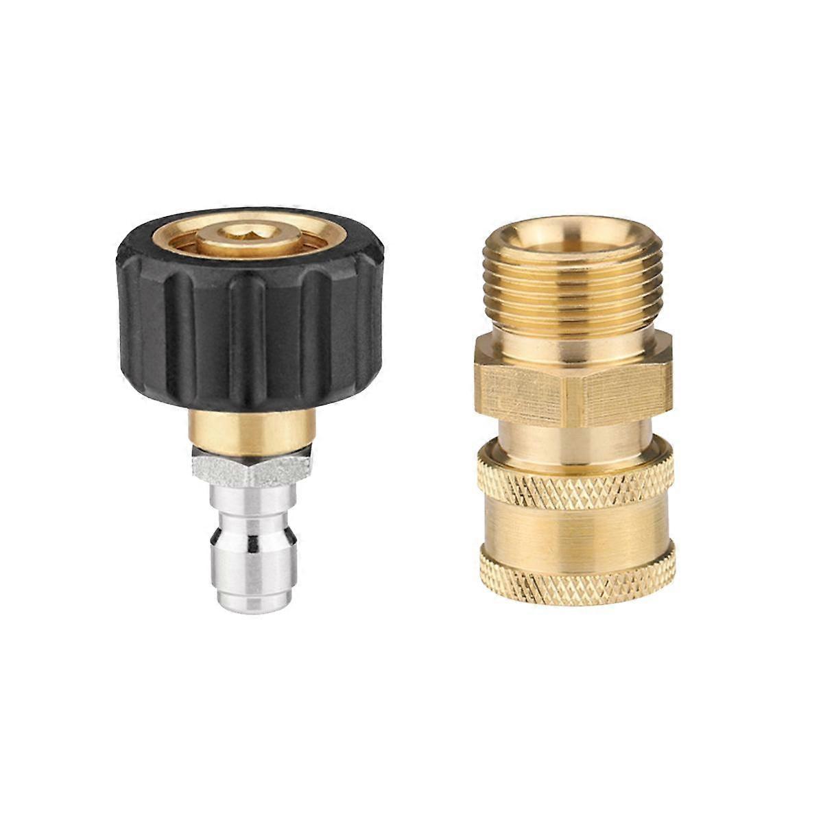 Pressure Washer Adapter Set M22-14 Mm Swivel 1/4 Internal External Thread -In Connector