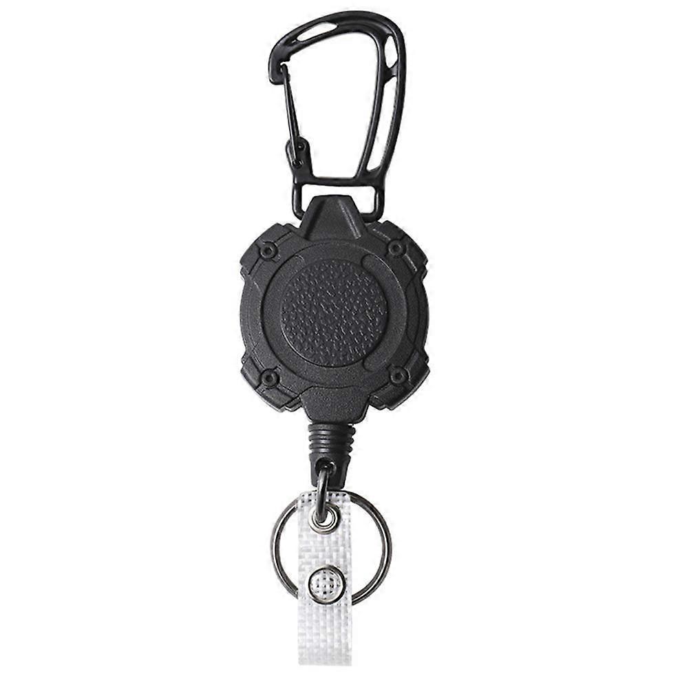 Portable Retractable Keychain Flexible Wire Rope Badge Holder for Camping Climbing