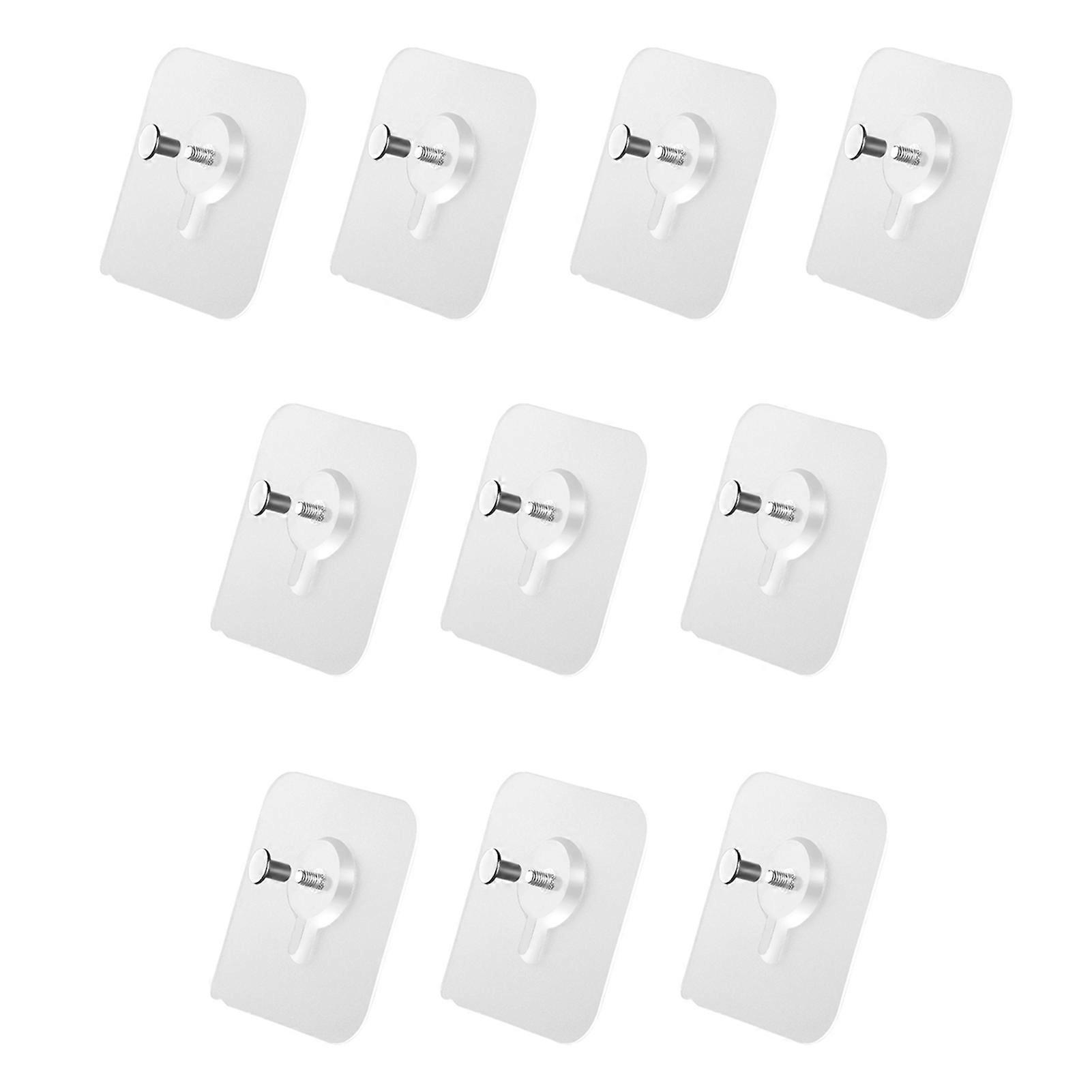 Clear Wall Mounted Hooks Multi-purpose Adhesive Hooks for Wall Door Ceiling Mount