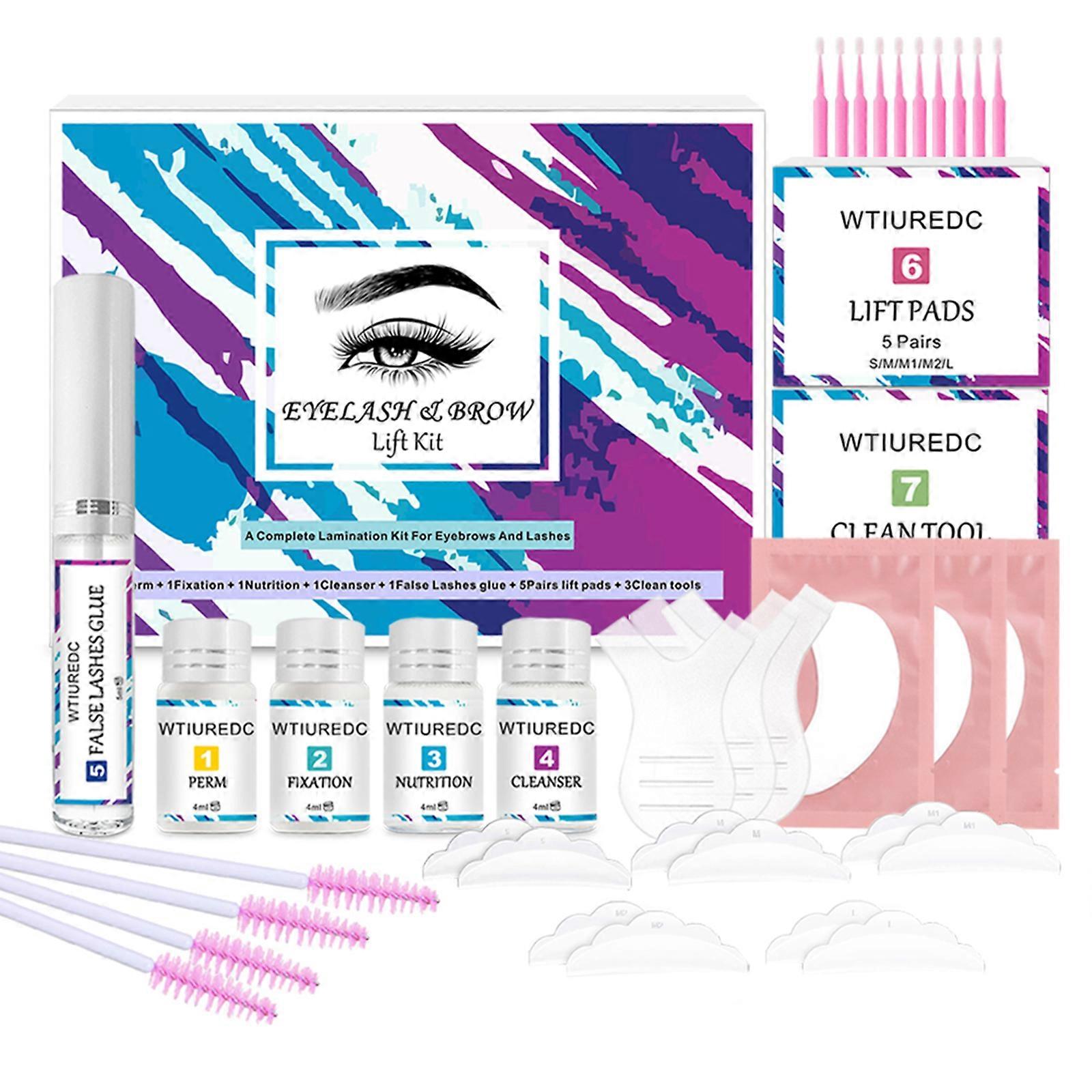 WTIUREDC Eye Lash Lift Kit Eyelash Perm Kit Lash Curling Eyelash Extensions Professional Semi-Permanent Curling Perming Wave Suitable For Salon