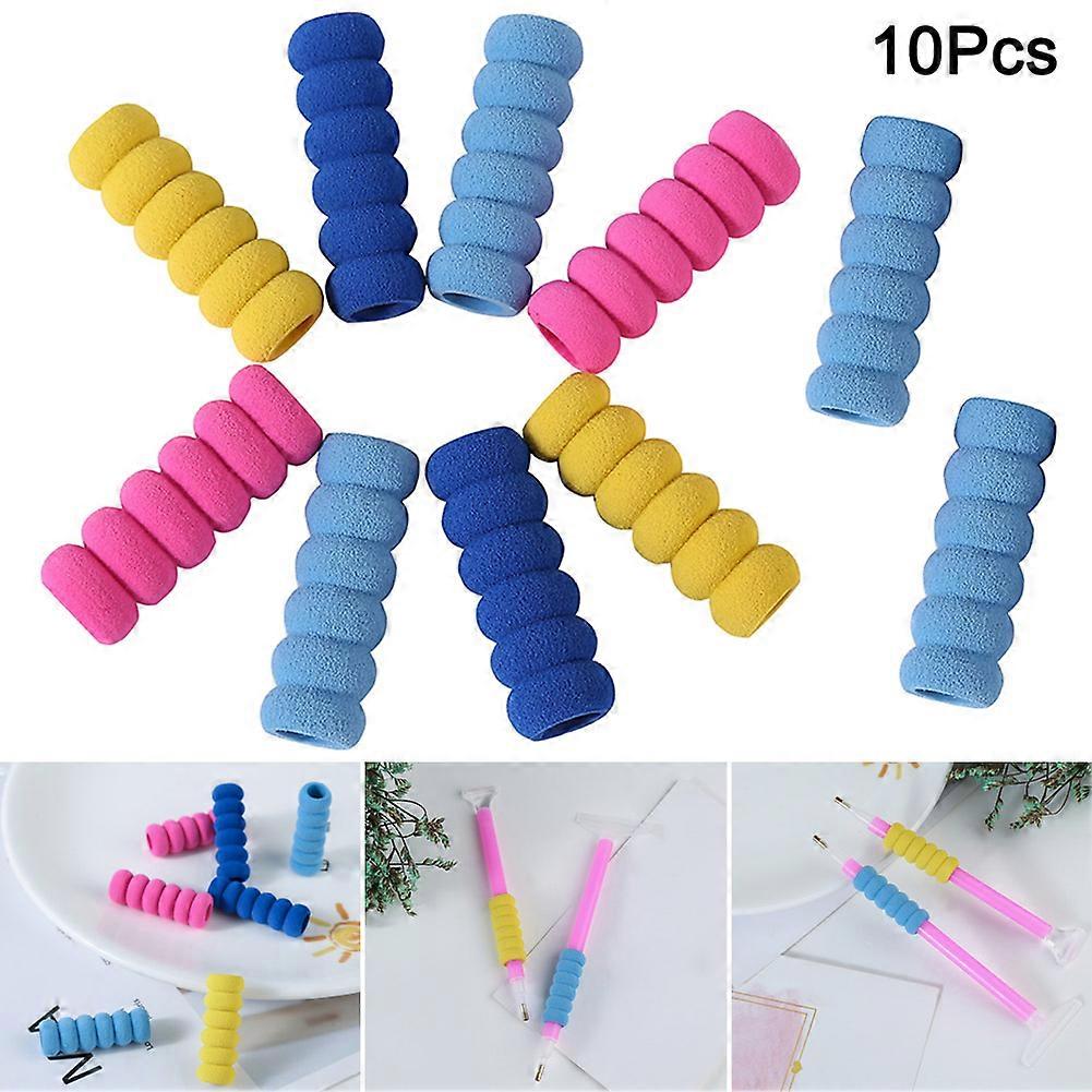 10 Pcs/Set Diamond Painting Tools Drill Pen Grip Anti-slip Pen Sleeve Set Painting Kit Accessory