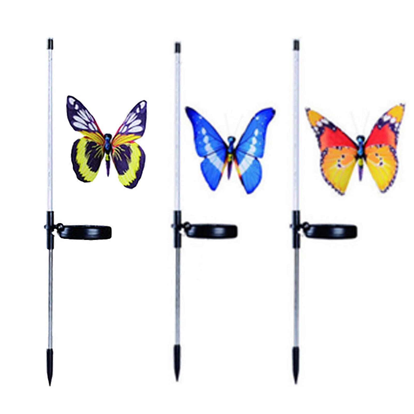 Solar Butterfly Ground Plug Light Waterproof Solar Powered butterfly Light Suitable for Garden