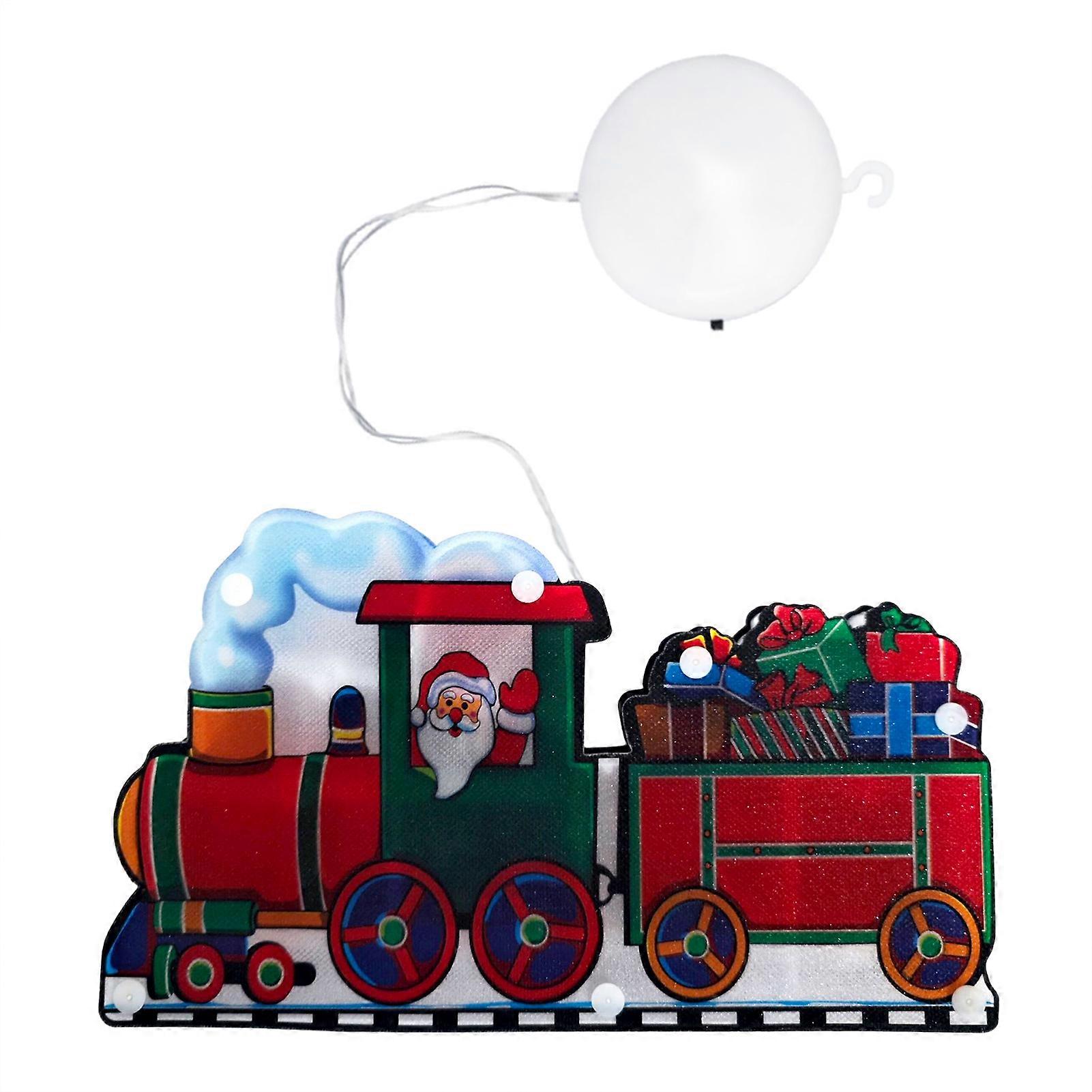 Colorful Christmas Suction Cup Hanging Lights Battery Powered Decorative Pendant for Shopping Mall Window