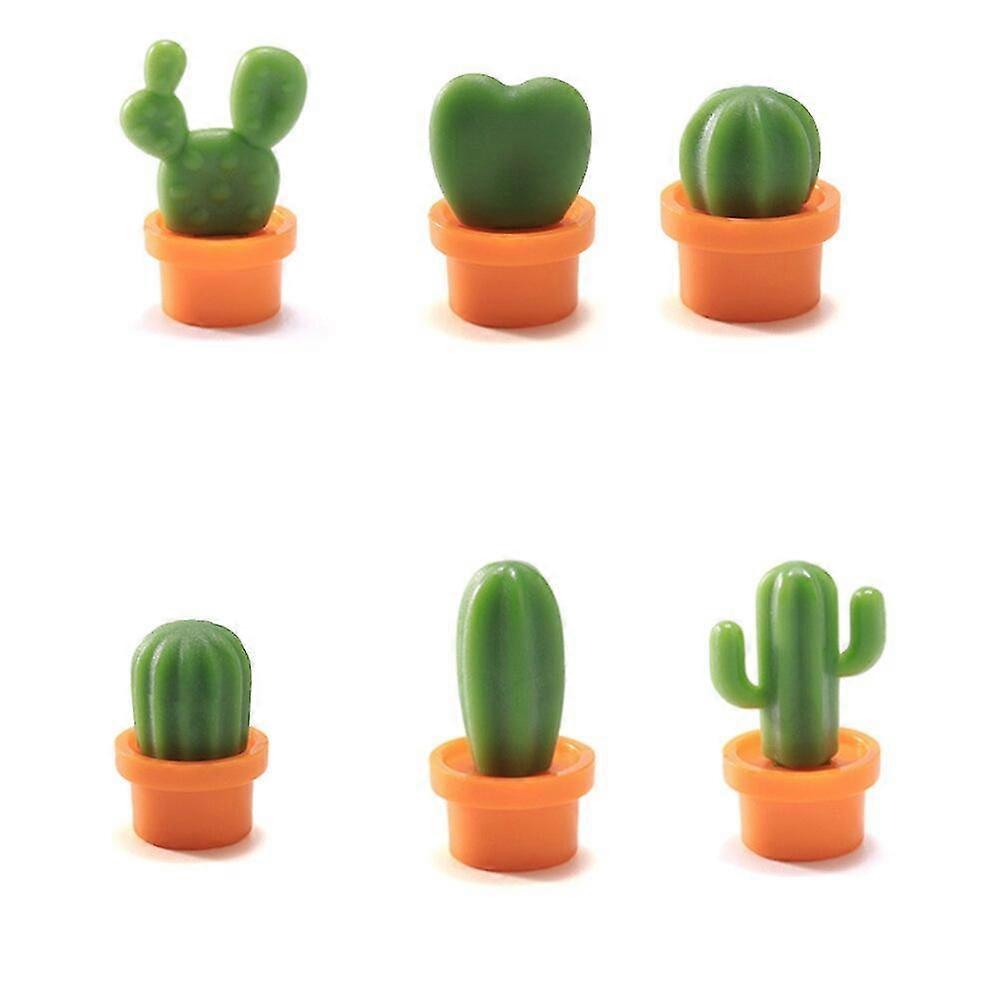 1set Cute Fridge Magnets Succulent Plant Magnet Button Cactu