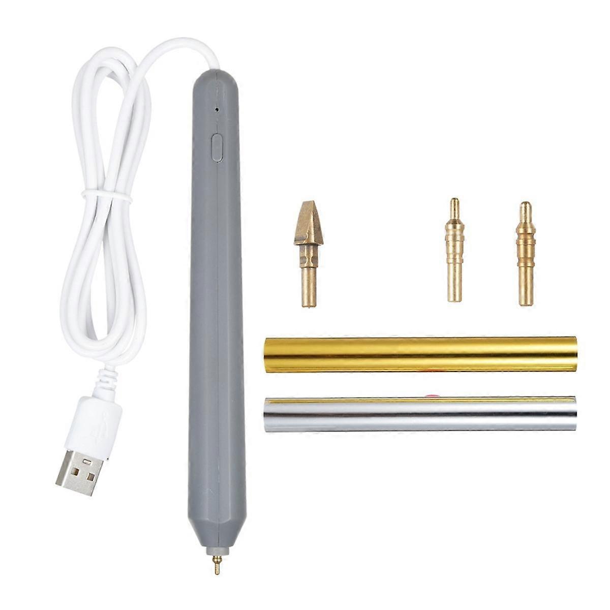 Stamping Pen Hot Heated Foil Pens Set USB Heat Foil Pen for Scrapbooking Tool Kits Hot Foil Roll Dr