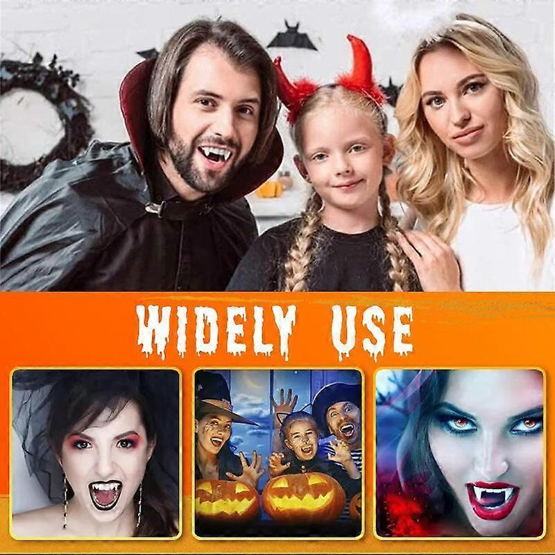 Visszahúzható vámpír fangs Halloween dekorációs smink fogsorok Kellékek Diy Hamis fogak Cosplay Party kínálat