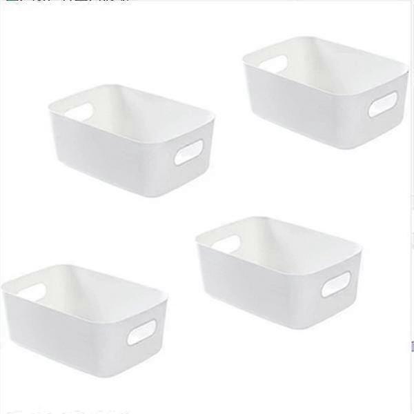 4pcs Storage Box Small White