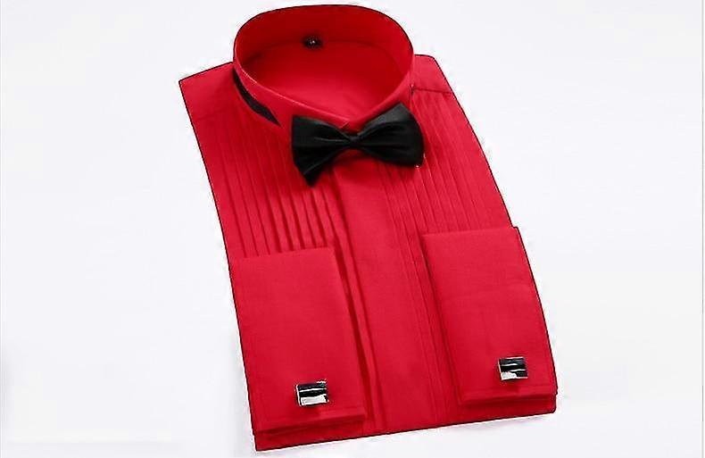 Strap-on Collar, Long-sleeve, Tuxedo Shirt