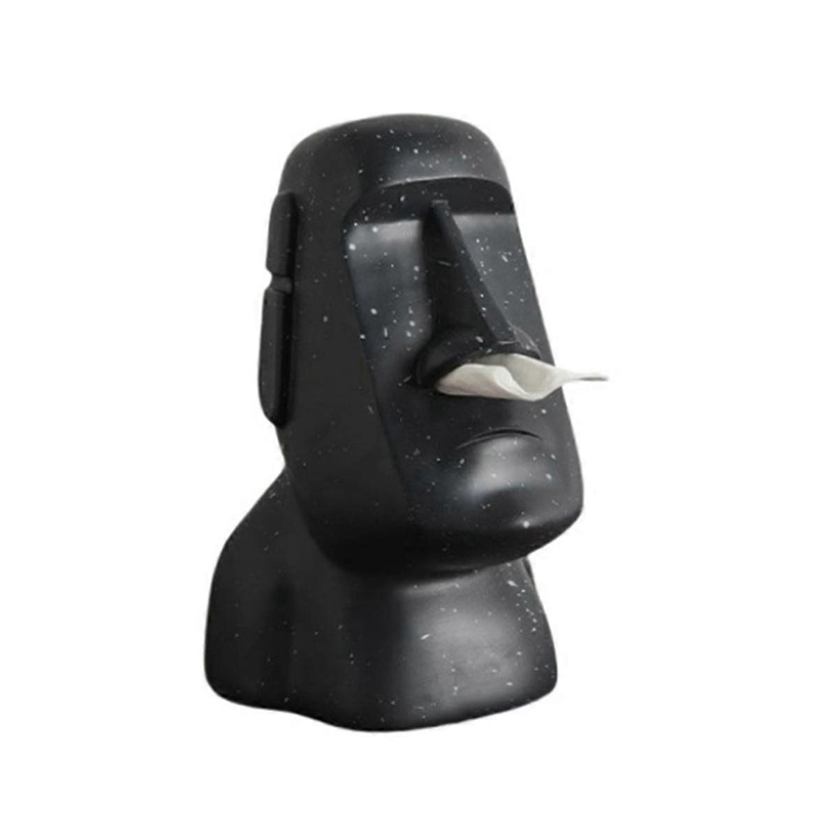 Easter Island Stone Statue Paper Towel Box Home Decoration Statue Retro Living Room Decoration Home