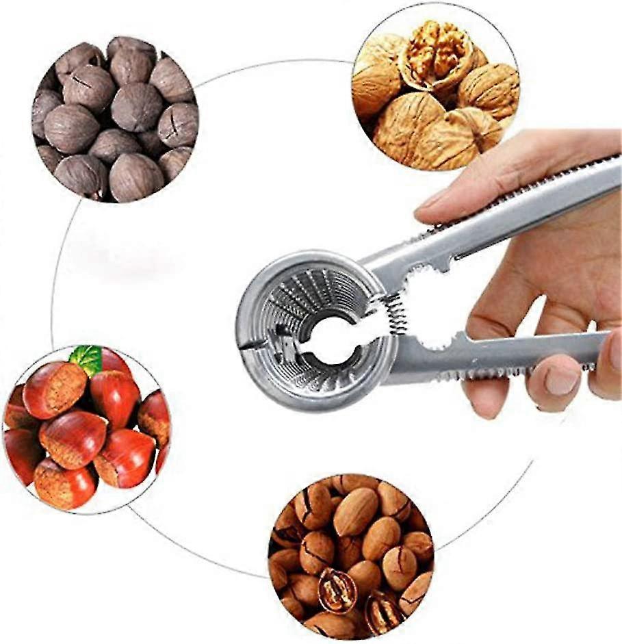 Walnut Crakers Aluminum Alloy Nutcracker Nut Sheller Opener Kitchen Tool