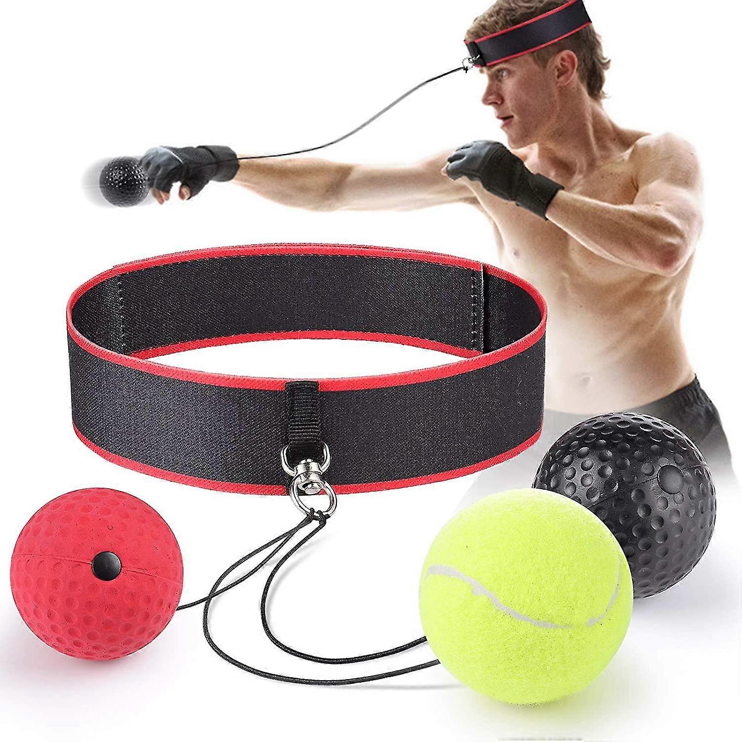 Boxing Reflex Ball, 3 Levels Activpulse Reflex Ball With Adjustable Headband, Boxing Trainer For Hand-eye Coordination, Kick Ball For Reactions