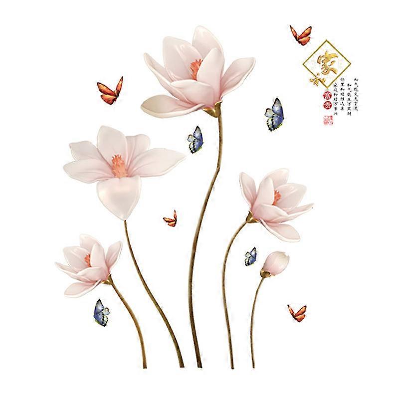 Self-Adhesive Lotus Flower Wall Sticker DIY