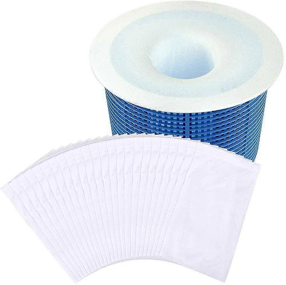 Socks, Pack of 20 Pool Socks, Reusable and Super Elastic, White, 13 * 22cm