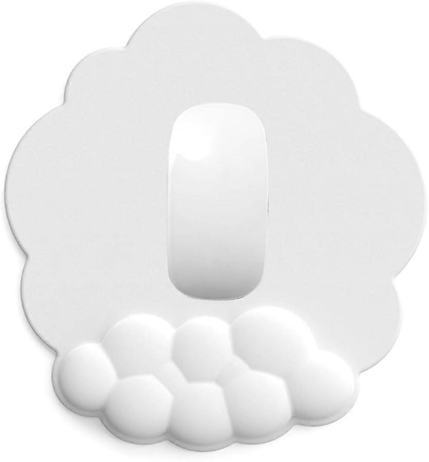 Wrist rest mouse pad, mouse pad with wrist rest, white